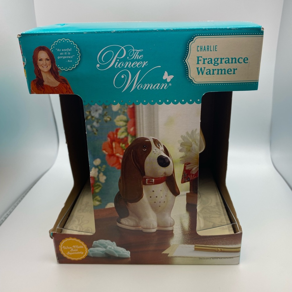 Pioneer Woman Ceramic Charlie Basset Hound Fragrance Wax Warmer New In Box